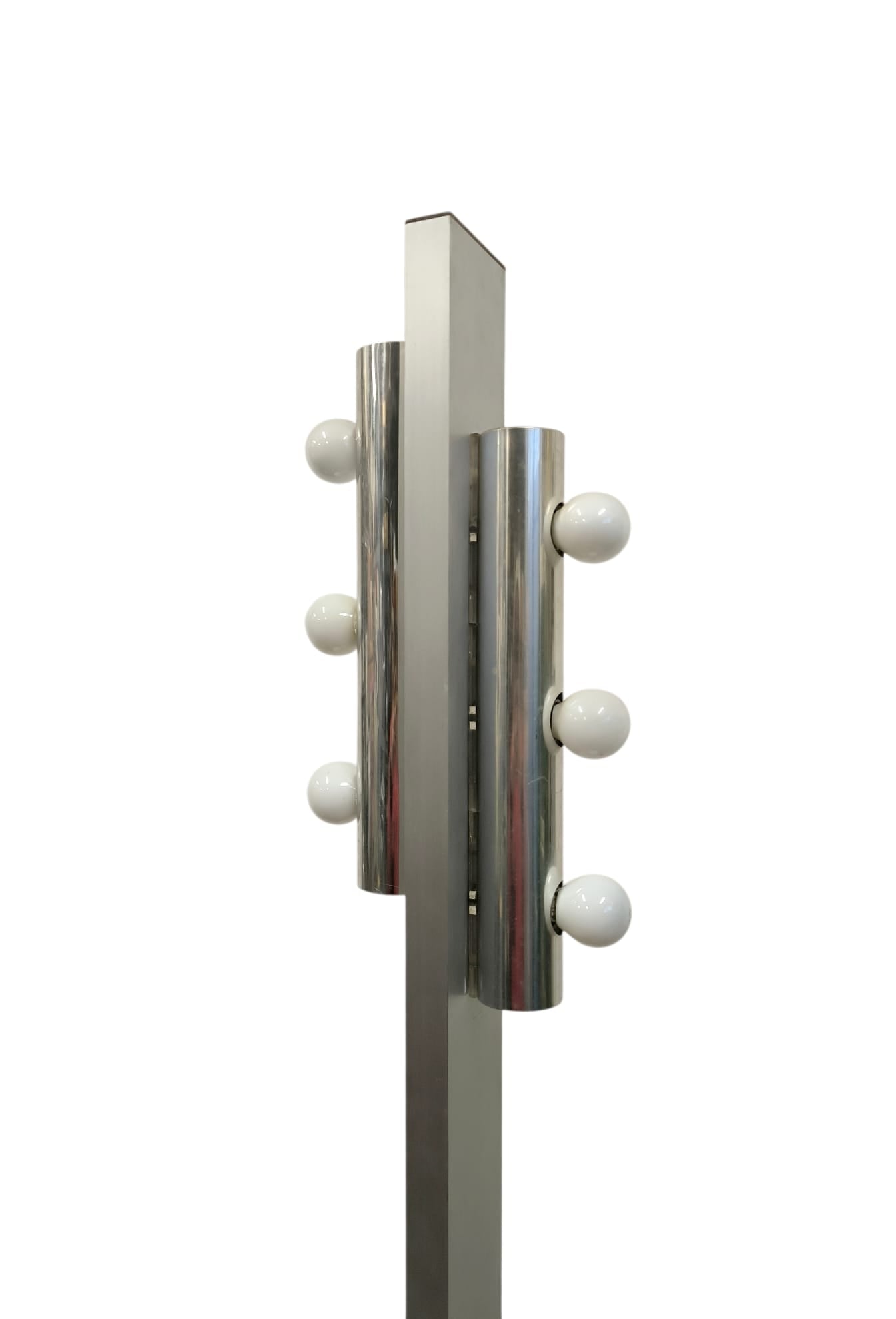 Six-Light_Floor_Lamp_by_Targetti_with_Travertine_Base,_1970s,_Italy
