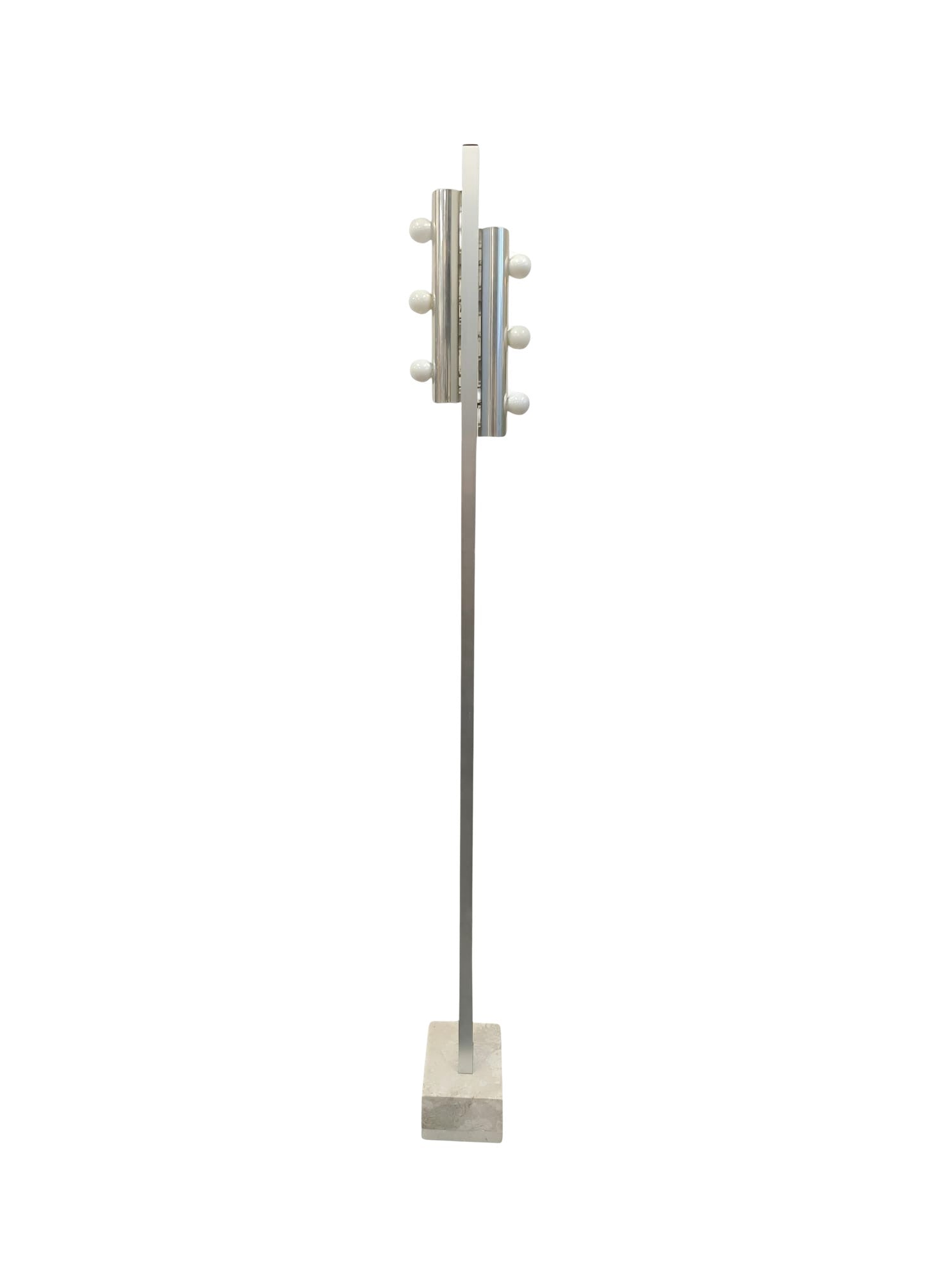Six-Light_Floor_Lamp_by_Targetti_with_Travertine_Base,_1970s,_Italy