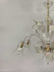 Seguso_Attributed_Murano_Glass_6_Light_Chandelier,_Italy,_1970s