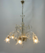 Seguso_Attributed_Murano_Glass_6_Light_Chandelier,_Italy,_1970s