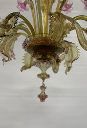 Cesare_Toso_Attributed_Murano_Glass_6_Light_Floral_Chandelier,_Italy