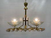 Art_Deco_Pendant_Chandelier_in_Brass_and_Signed_Seguso_Crystal_Glass,_Italy