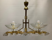 Art_Deco_Pendant_Chandelier_in_Brass_and_Signed_Seguso_Crystal_Glass,_Italy