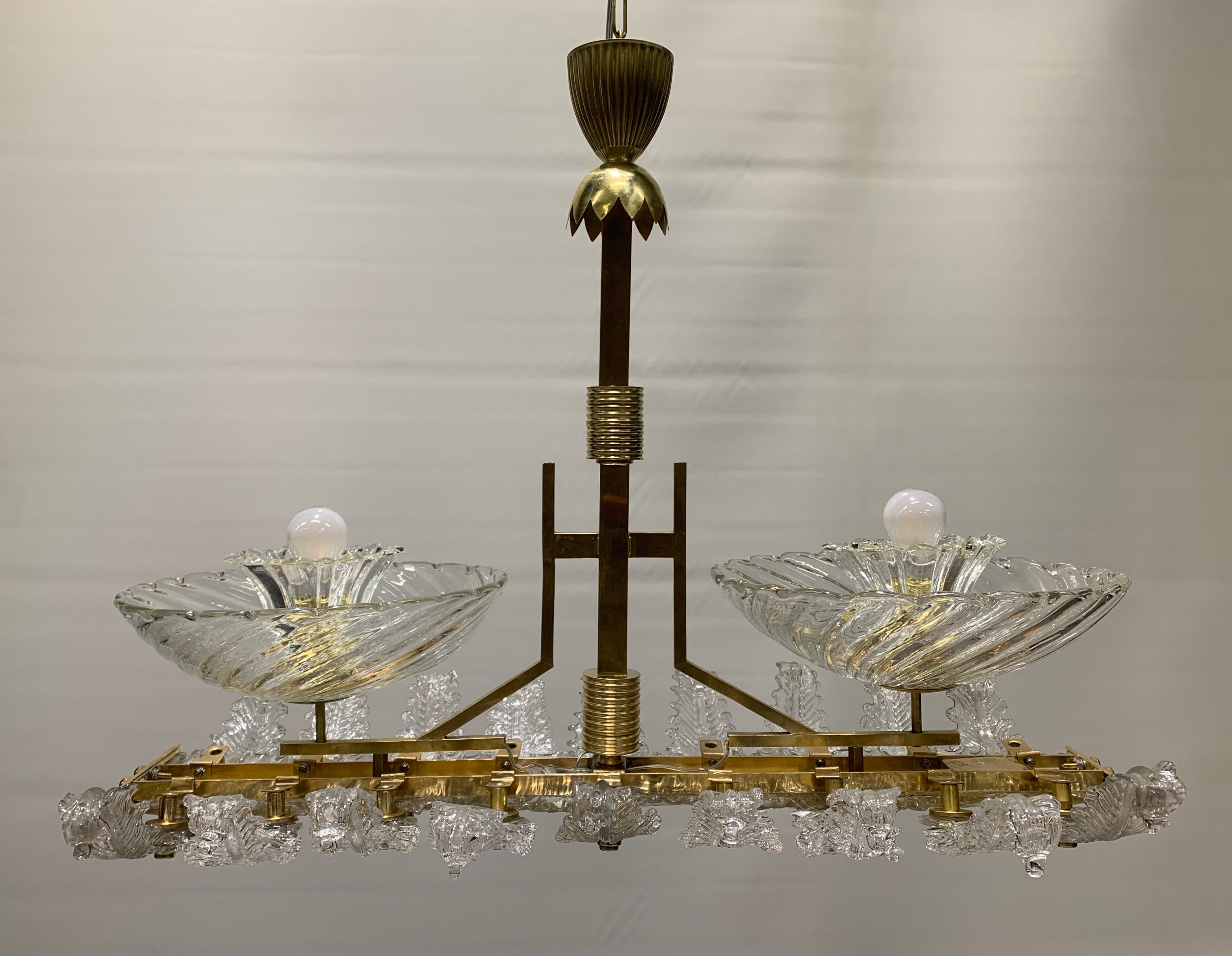 Art_Deco_Pendant_Chandelier_in_Brass_and_Signed_Seguso_Crystal_Glass,_Italy