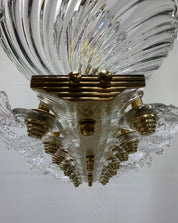 Art_Deco_Pendant_Chandelier_in_Brass_and_Signed_Seguso_Crystal_Glass,_Italy