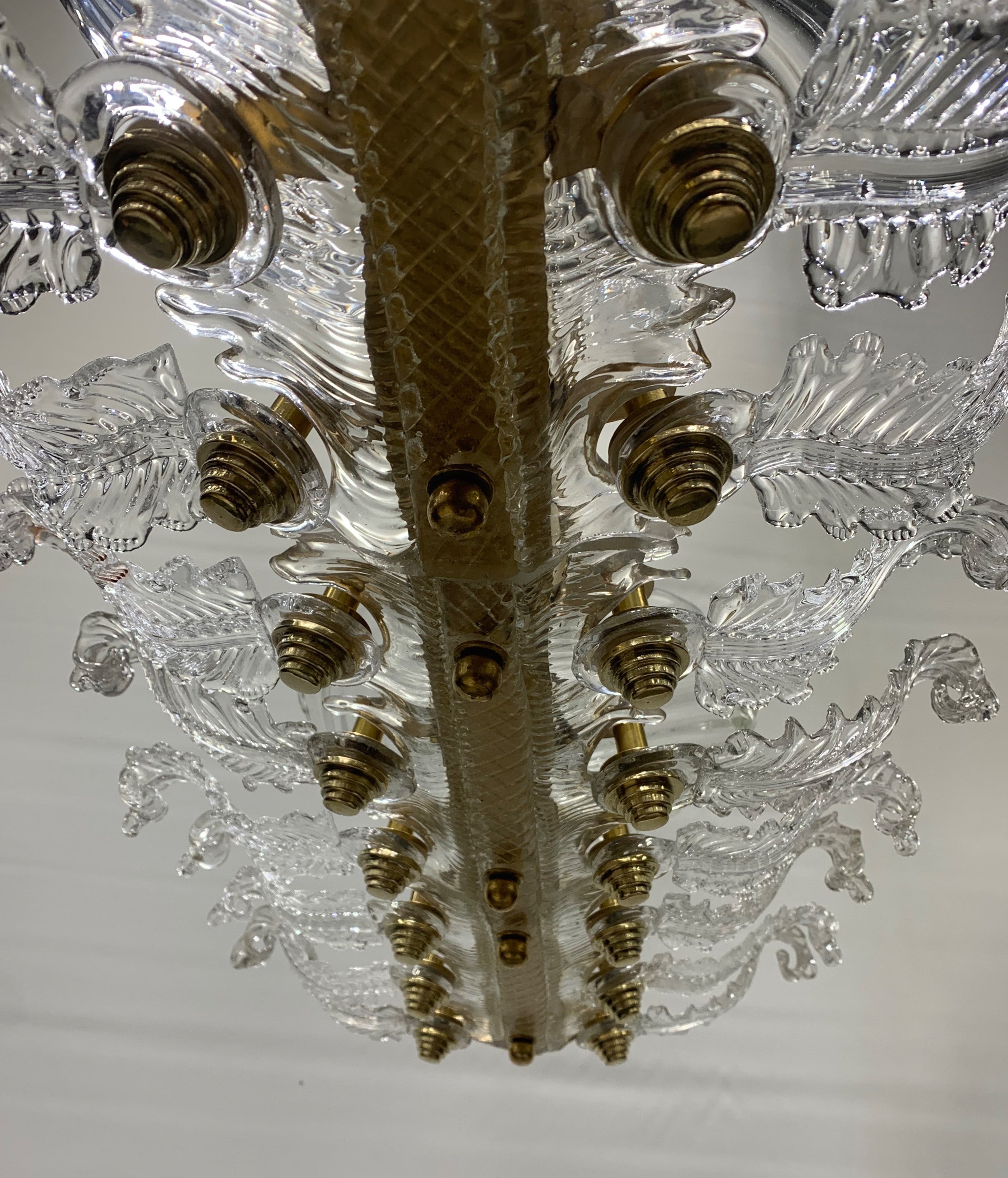 Art_Deco_Pendant_Chandelier_in_Brass_and_Signed_Seguso_Crystal_Glass,_Italy