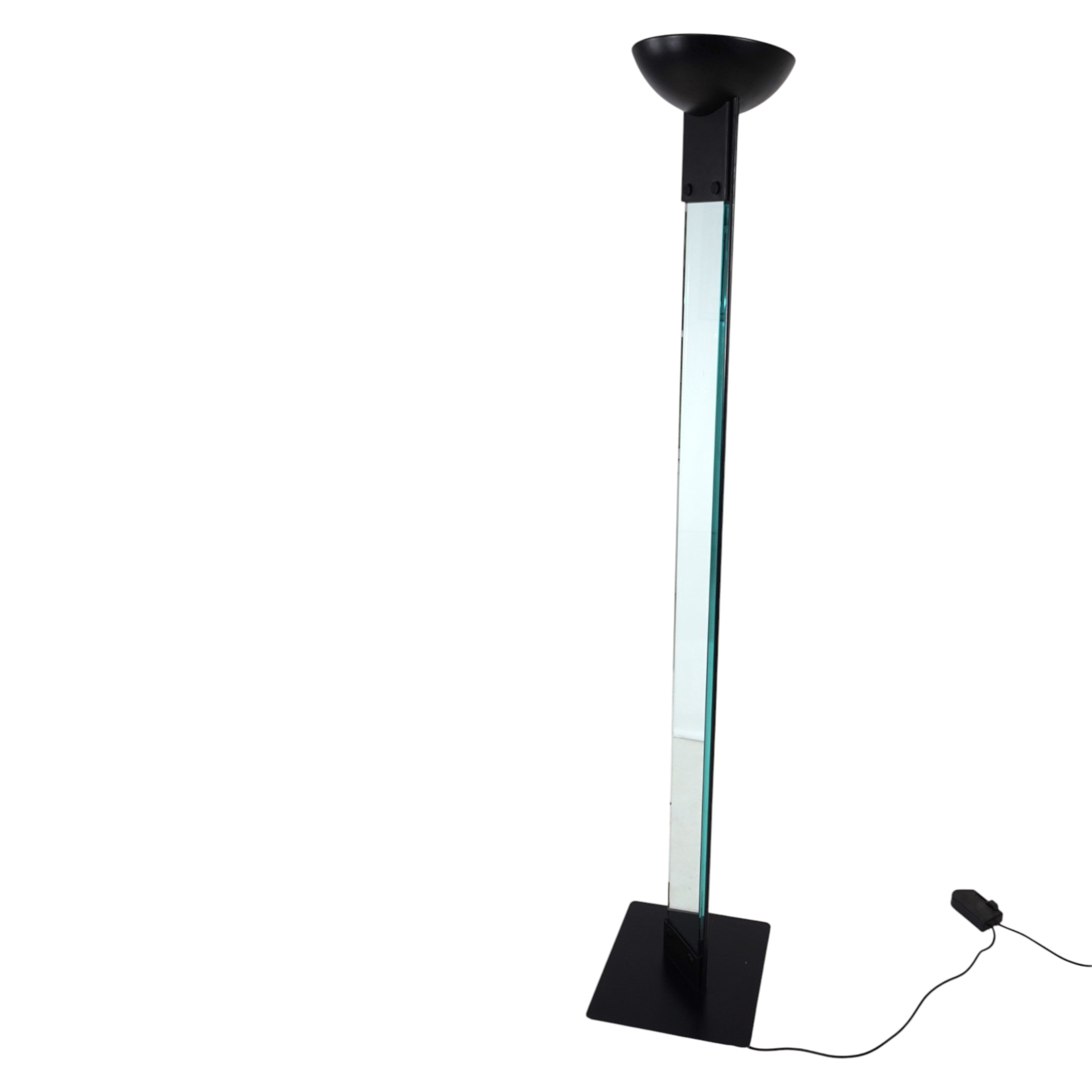 Laser_Floor_Lamp_by_Max_Baguara_for_Lamperti,_Italian_Postmodern_Glass_and_Metal_Floor_Lamp