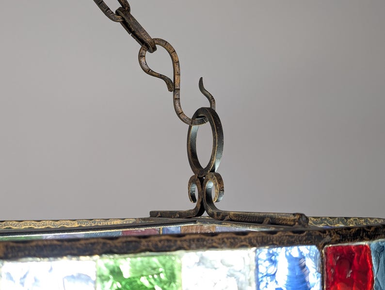 Large_Italian_Multicolor_Hammered_Glass_and_Wrought_Iron_Chandelier