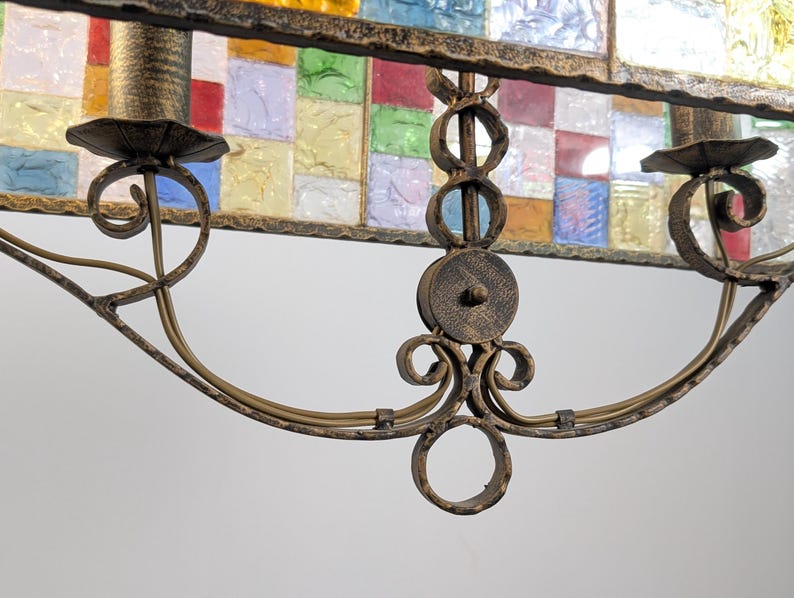 Large_Italian_Multicolor_Hammered_Glass_and_Wrought_Iron_Chandelier