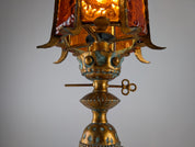 Large_Longobard_Gilded_Metal_and_Red_Hammered_Glass_Table_Lamp