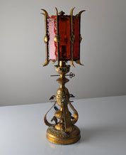 Large_Longobard_Gilded_Metal_and_Red_Hammered_Glass_Table_Lamp