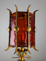 Large_Longobard_Gilded_Metal_and_Red_Hammered_Glass_Table_Lamp