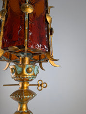 Large_Longobard_Gilded_Metal_and_Red_Hammered_Glass_Table_Lamp
