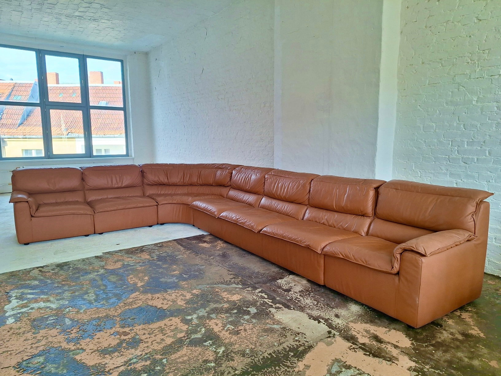 Large_Modular_Italian_Corner_Sofa_in_Cognac_Leather,_Italy_1970s