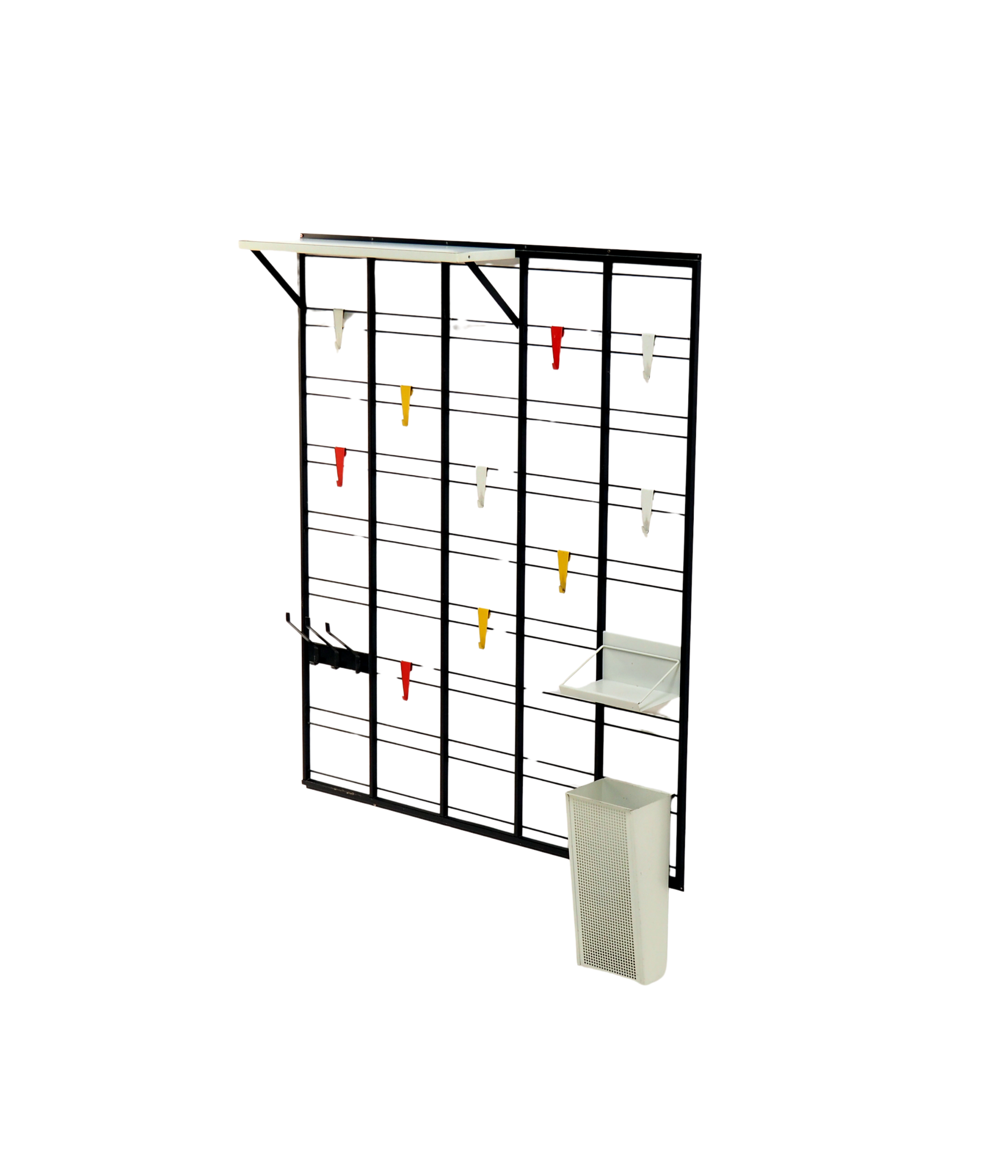 Large_Modernist_Metal_Coat_Rack_by_Pilastro_with_Colorful_Hooks