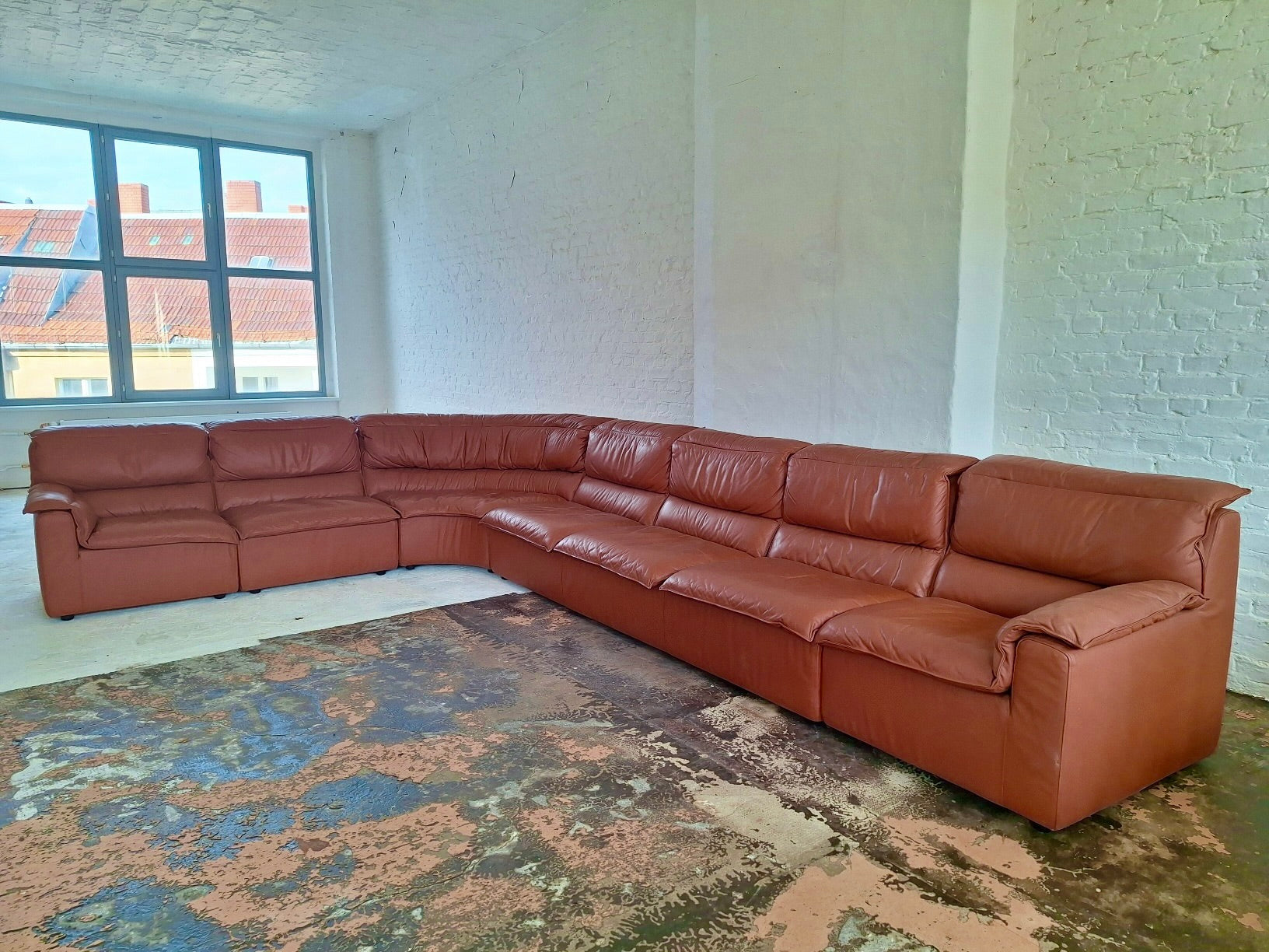 Large_Modular_Italian_Corner_Sofa_in_Cognac_Leather,_Italy_1970s