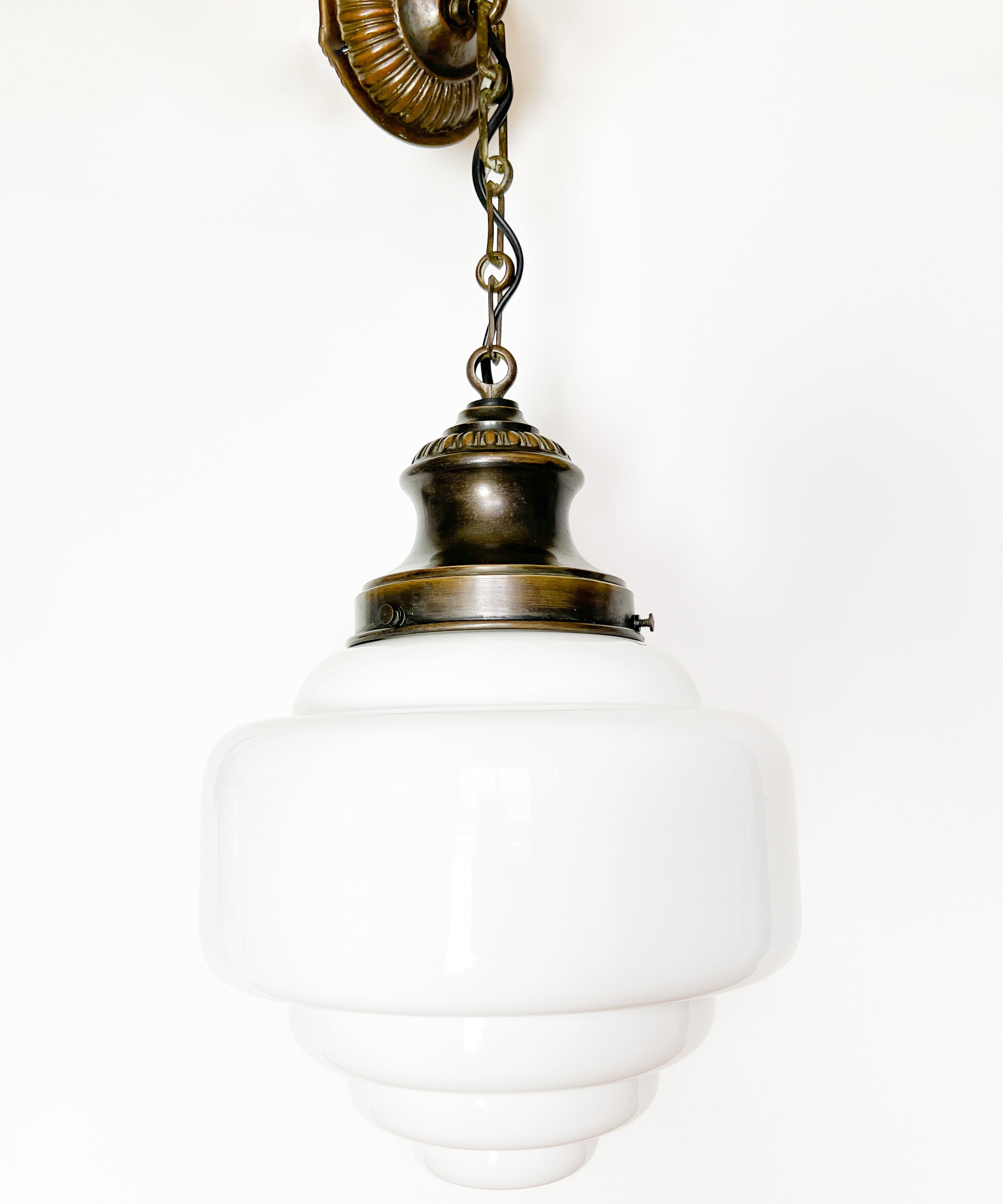 Art_Deco_Opaline_Glass_Tiered_Pendant_Lamp_with_Brass_Fixtures,_France_Early_20th_Century