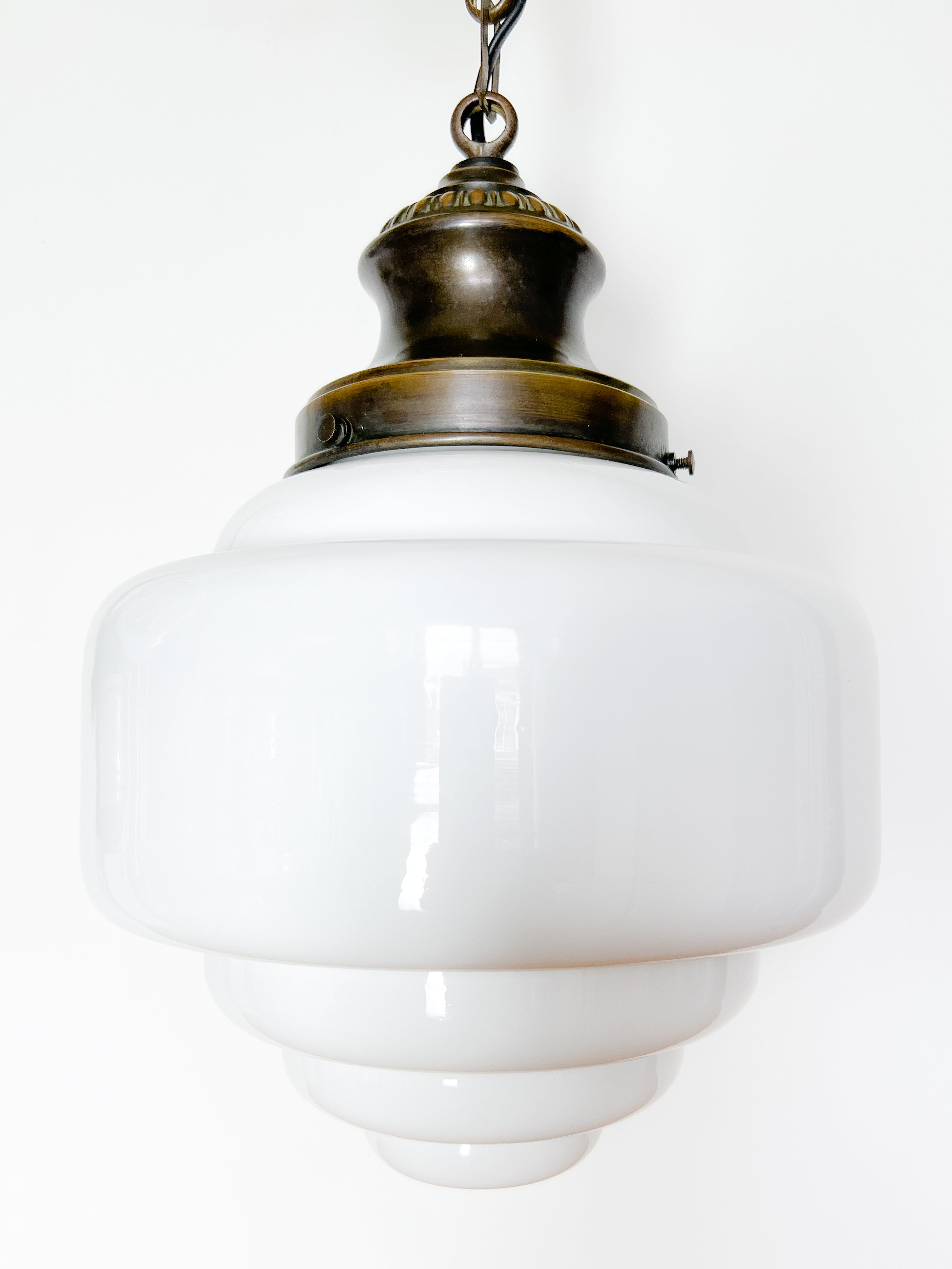Art_Deco_Opaline_Glass_Tiered_Pendant_Lamp_with_Brass_Fixtures,_France_Early_20th_Century