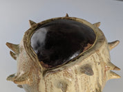 20th-Century_Sculptural_Stoneware_Chestnut_Burr_Object_in_Contrasting_Glazes