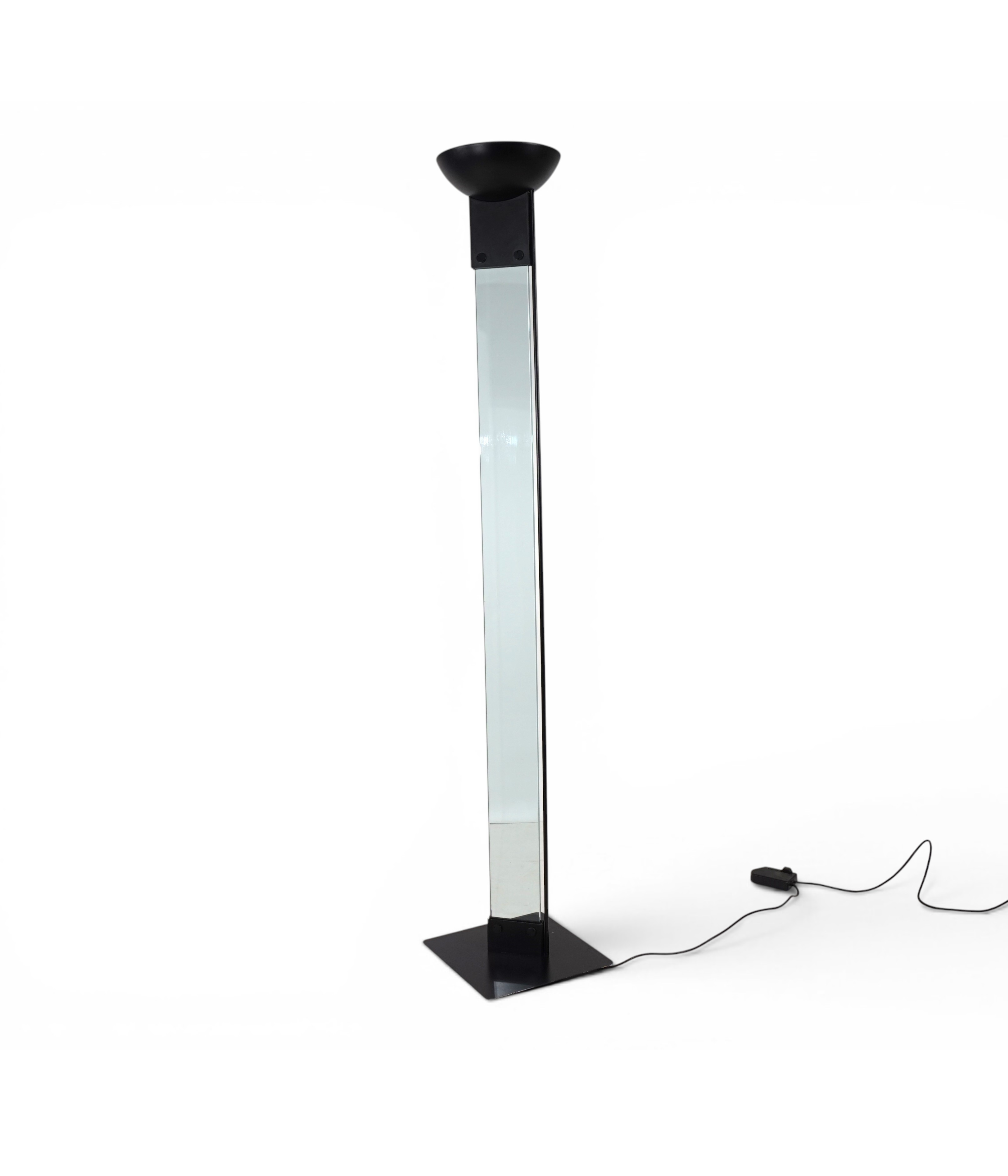 Laser_Floor_Lamp_by_Max_Baguara_for_Lamperti,_Italian_Postmodern_Glass_and_Metal_Floor_Lamp