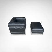 LC2_Armchair_and_Ottoman_Set_by_Le_Corbusier_for_Cassina,_1990s,_Italy