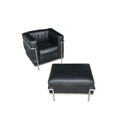 LC2_Armchair_and_Ottoman_Set_by_Le_Corbusier_for_Cassina,_1990s,_Italy