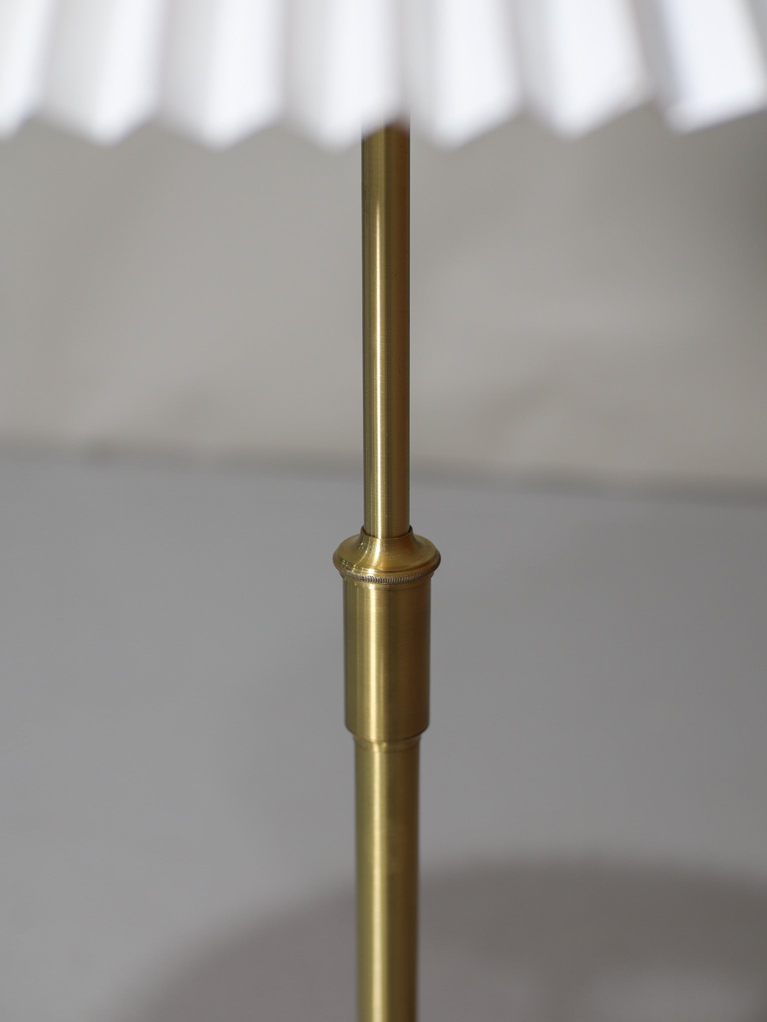 Le_Klint_328_table_lamp_Danish_vintage_brass_pleated_shade