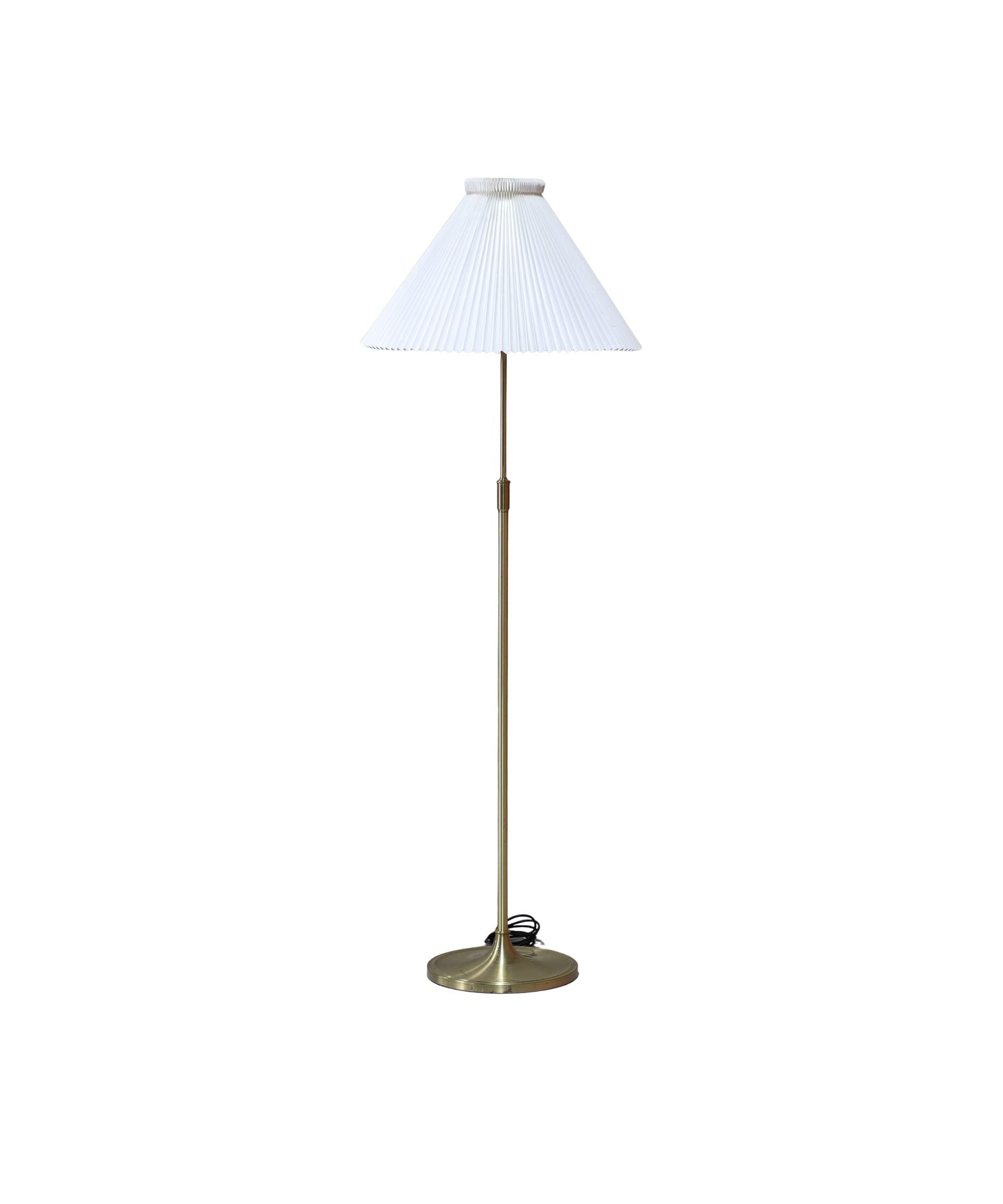 Le_Klint_339_floor_lamp_Danish_vintage_brass_pleated_shade