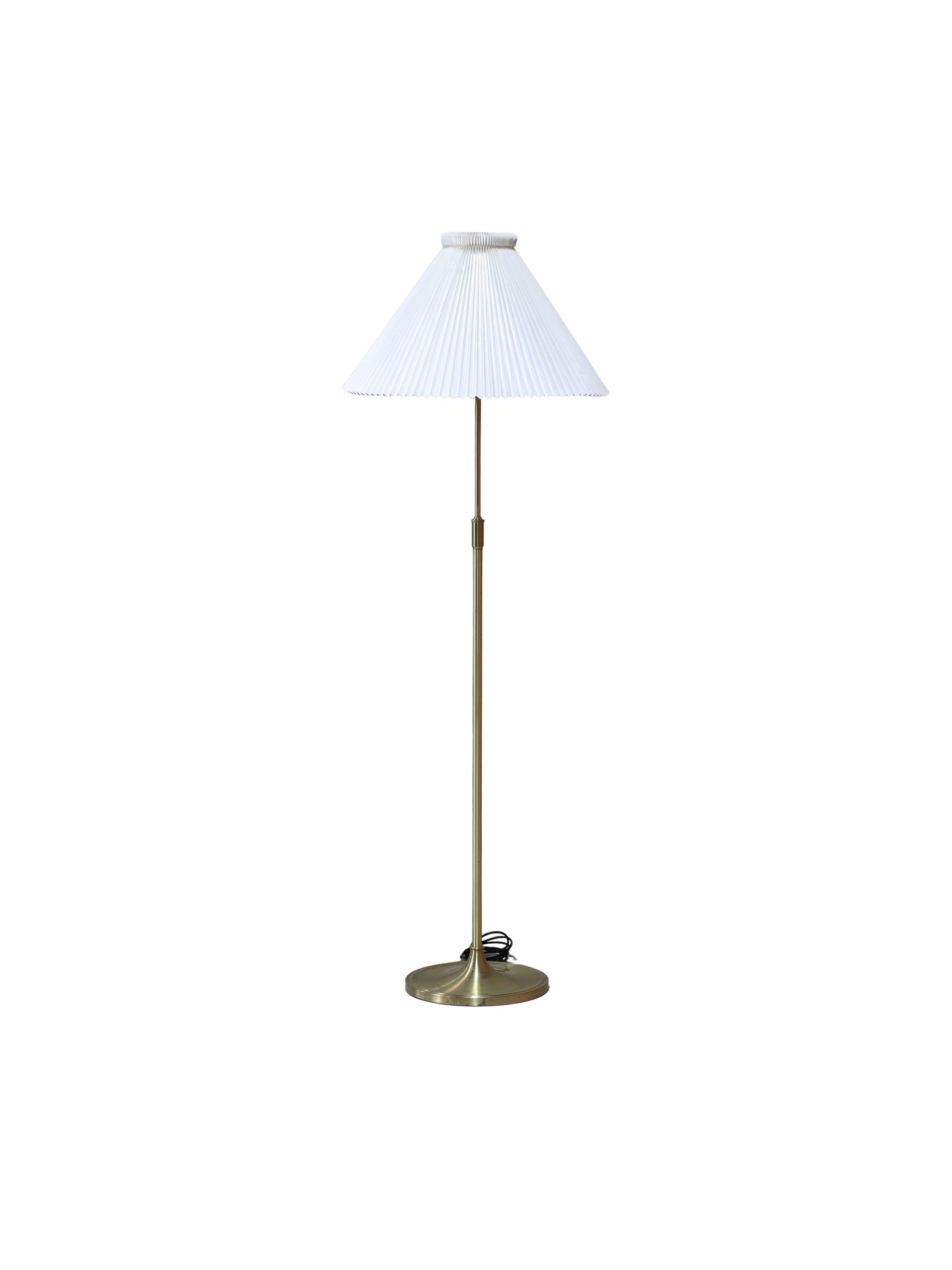 Le_Klint_339_floor_lamp_Danish_vintage_brass_pleated_shade