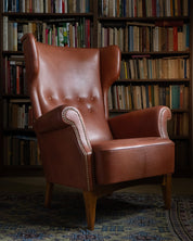 Leather_Armchair_by_Fritz_Hansen_with_Brass_Nail_Trim,_Denmark_1940s–1950s