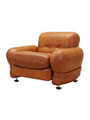 Leather_Armchair,_Italian_Design,_Natural_Leather,_1970s,_Italy