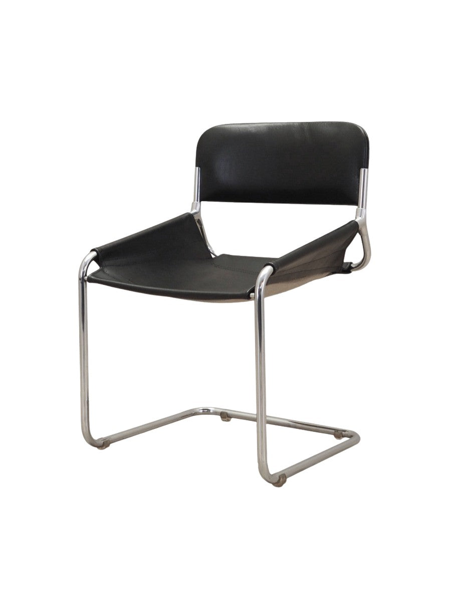 Leather_Chair,_Metal_Frame,_Natural_Leather,_1970s,_Italy