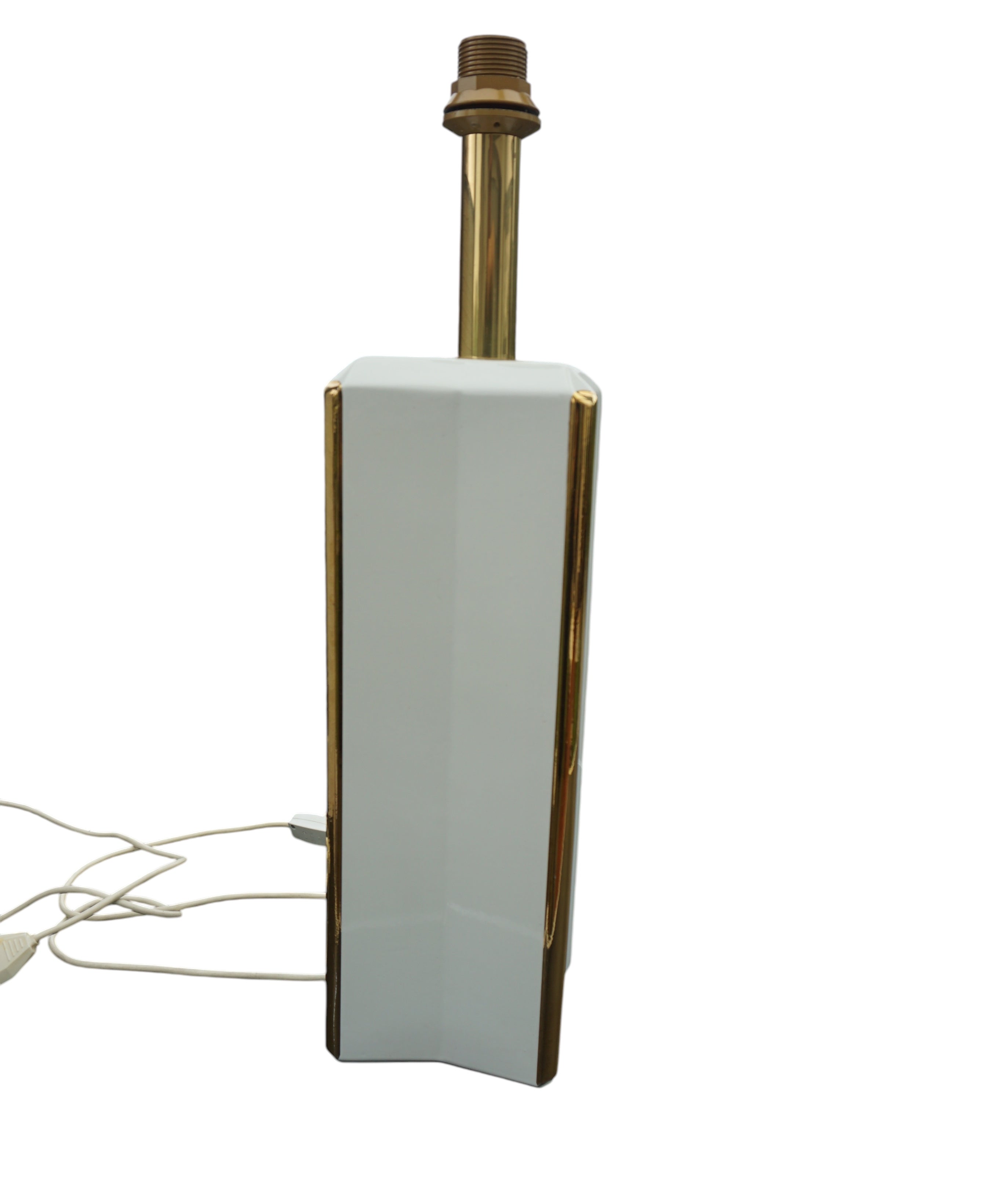 Leola_Design_Ceramic_Table_Lamp_Base,_White_Ceramic_and_Brass,_German_Hollywood_Regency,_1960s