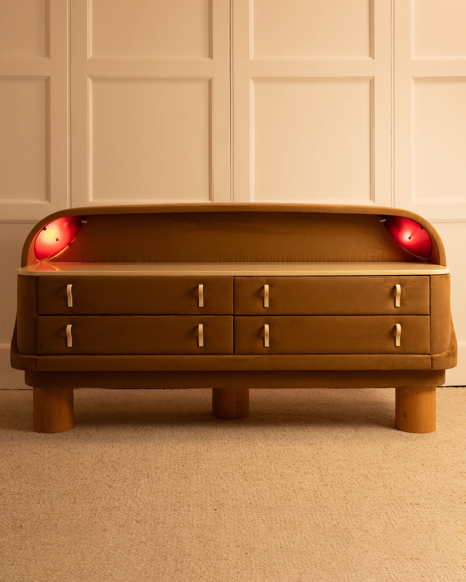1970s_Illuminated_Chest_of_Drawers_in_Suede_and_Wood,_Italy