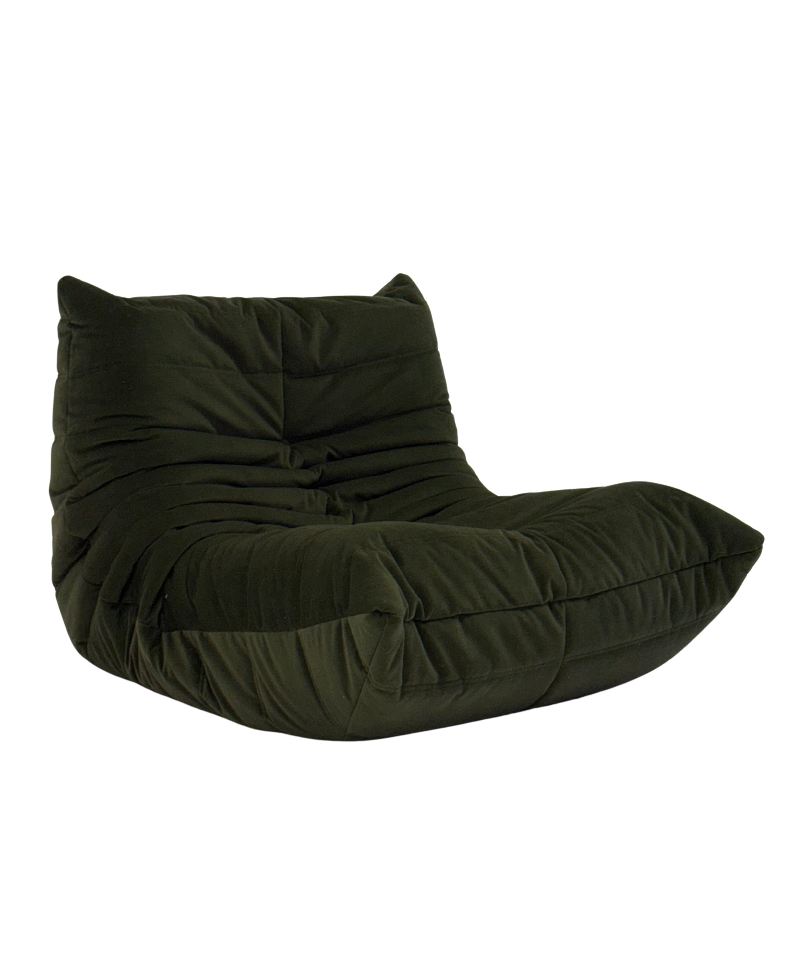 Ligne_Roset_Togo_1-seater_in_dark_green_velvet
