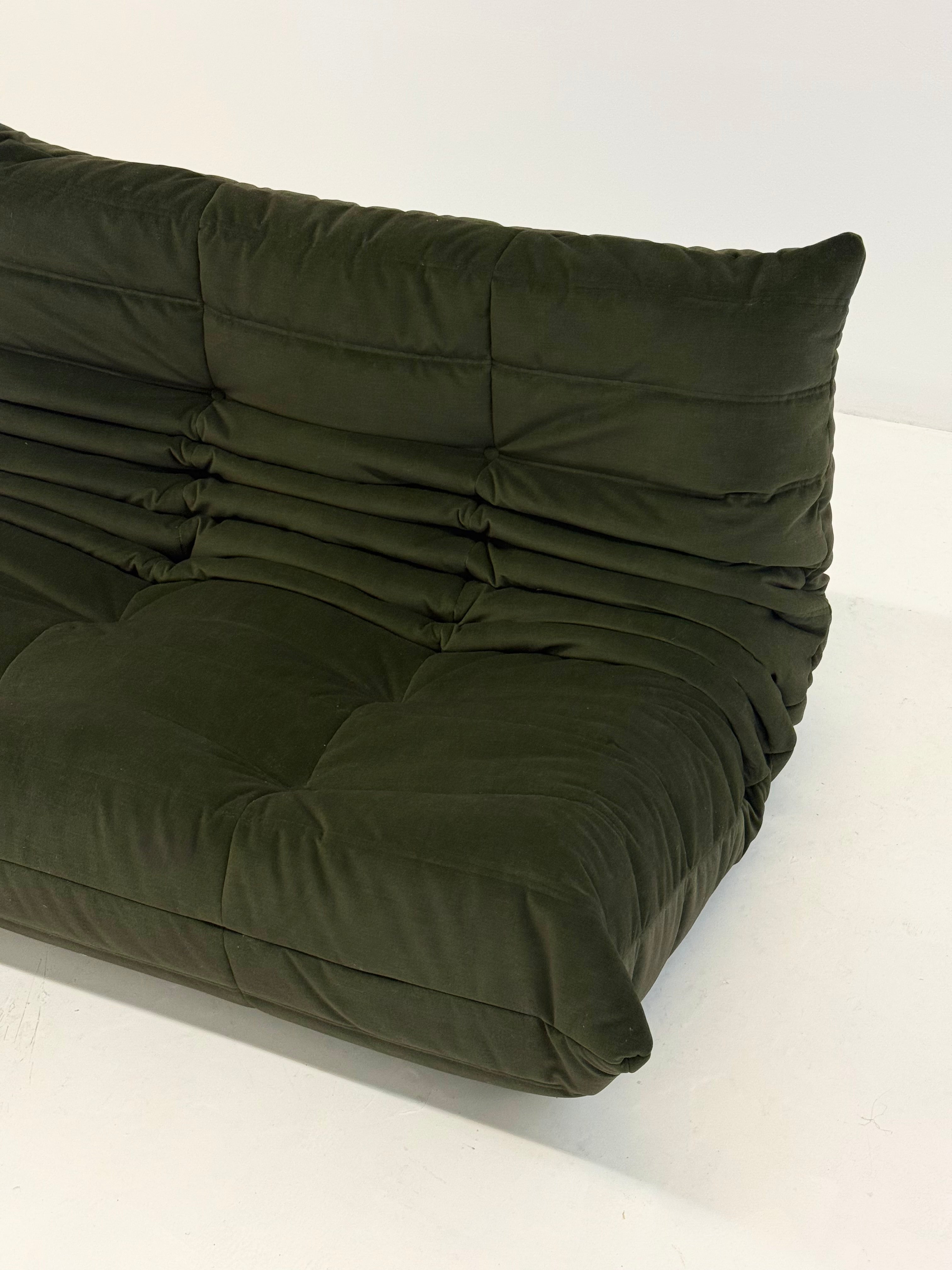 Ligne_Roset_Togo_2-seat_element_in_dark_green_velvet