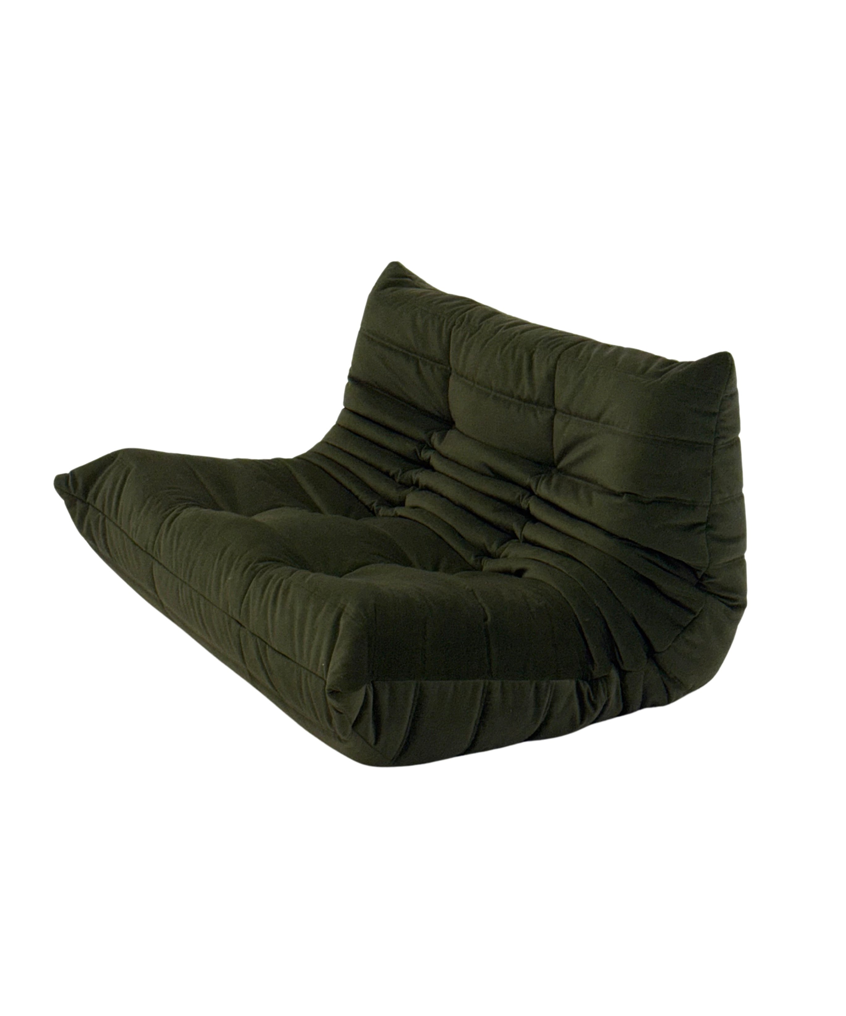 Ligne_Roset_Togo_2-seat_element_in_dark_green_velvet