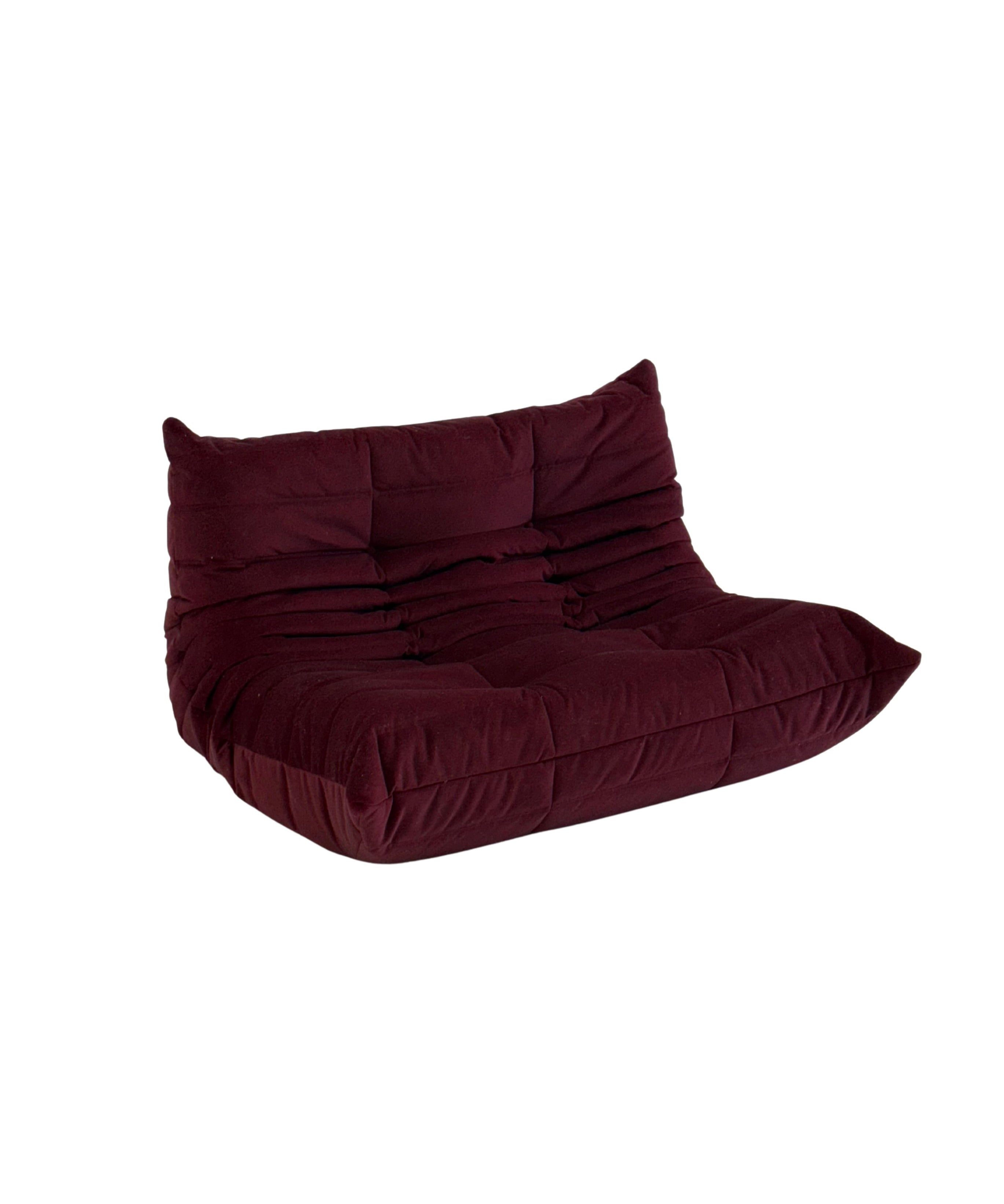 Ligne_Roset_Togo_2-seater_in_burgundy_red_velvet