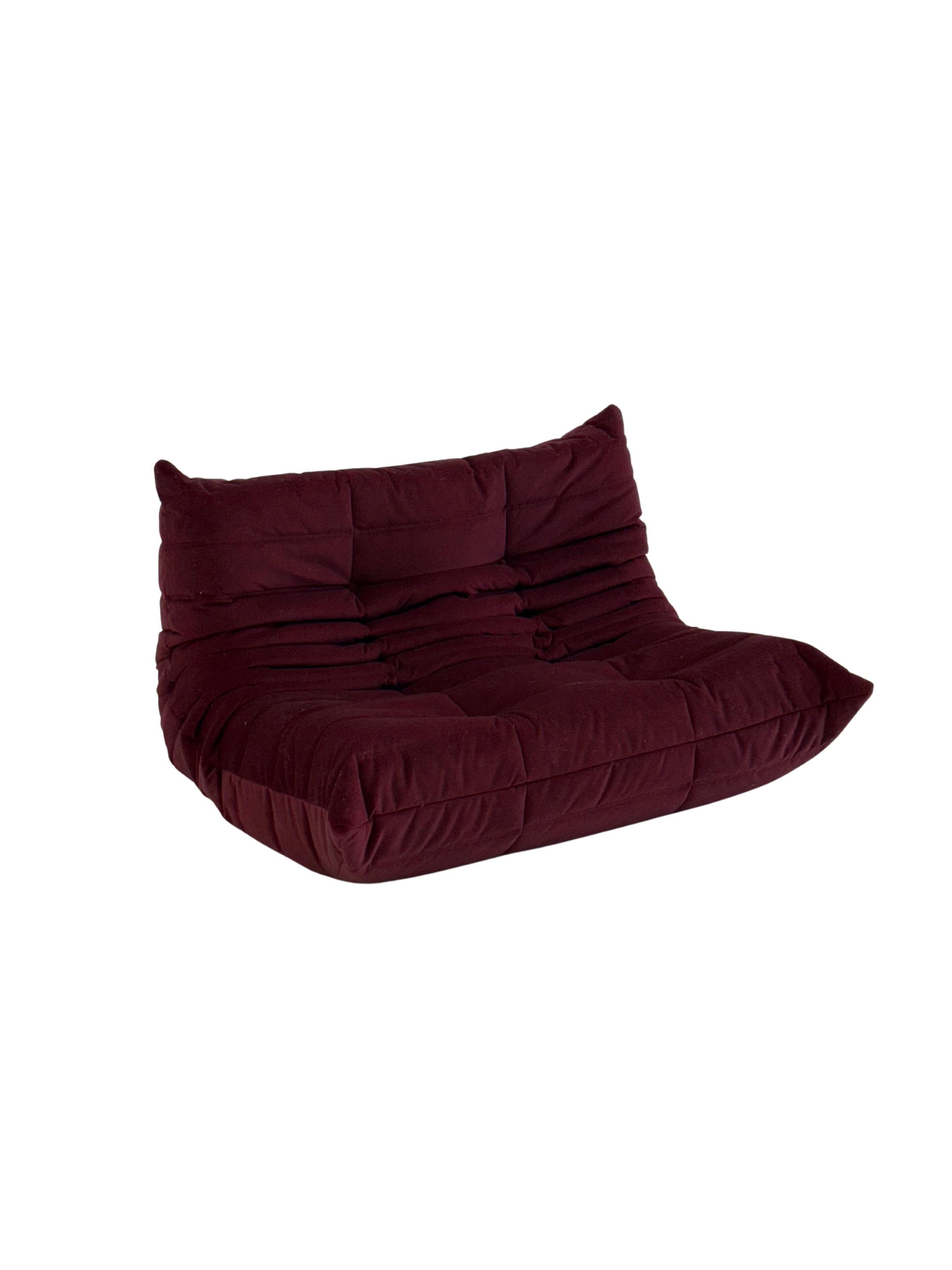 Ligne_Roset_Togo_2-seater_in_burgundy_red_velvet