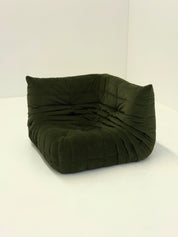 Ligne_Roset_Togo_corner_element_1-seater_in_dark_green_velvet