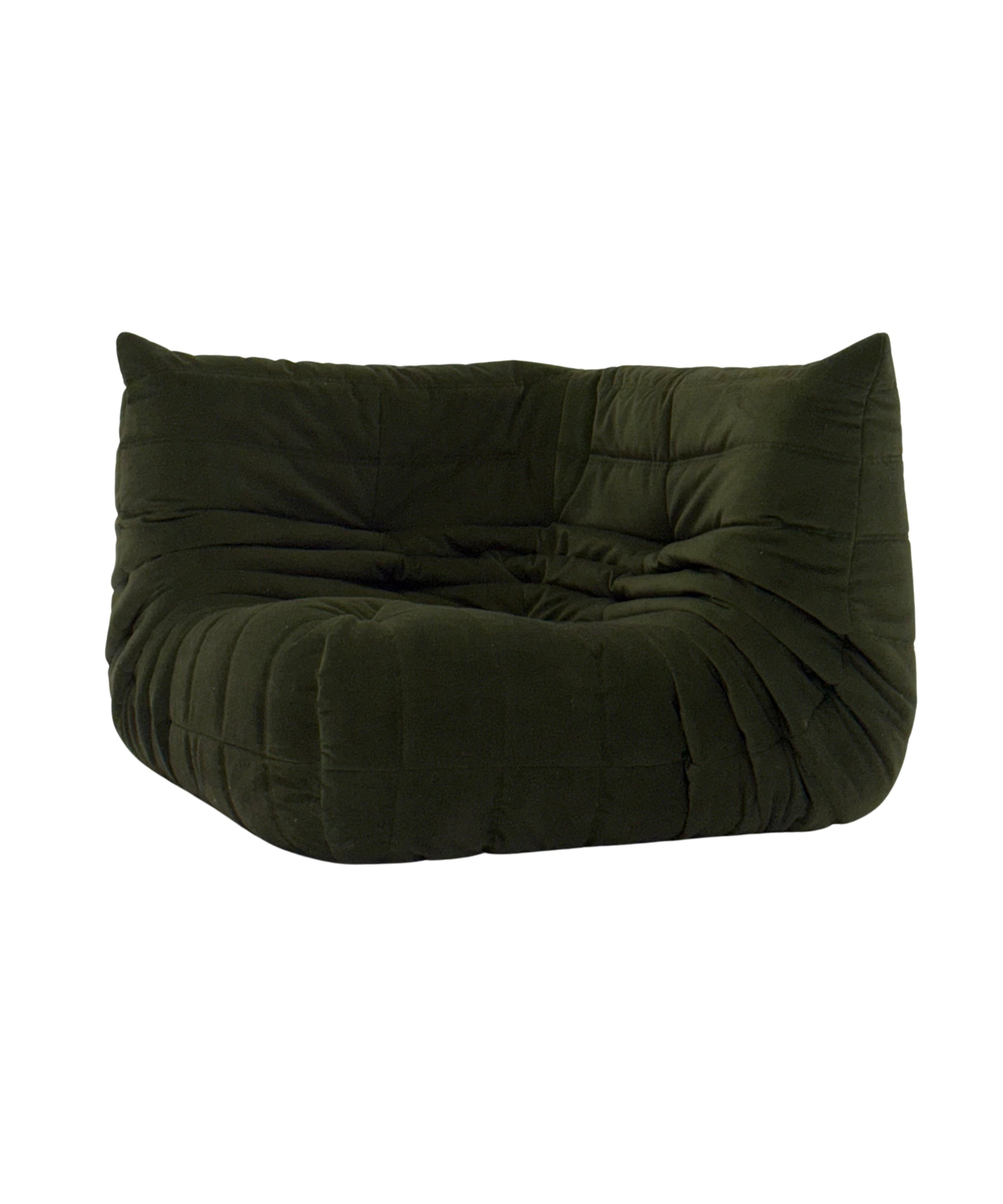 Ligne_Roset_Togo_corner_element_1-seater_in_dark_green_velvet