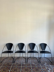 Set_of_4_Arrben_Italian_Dining_Chairs_in_Leather_and_Metal,_1980s
