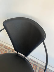 Set_of_4_Arrben_Italian_Dining_Chairs_in_Leather_and_Metal,_1980s