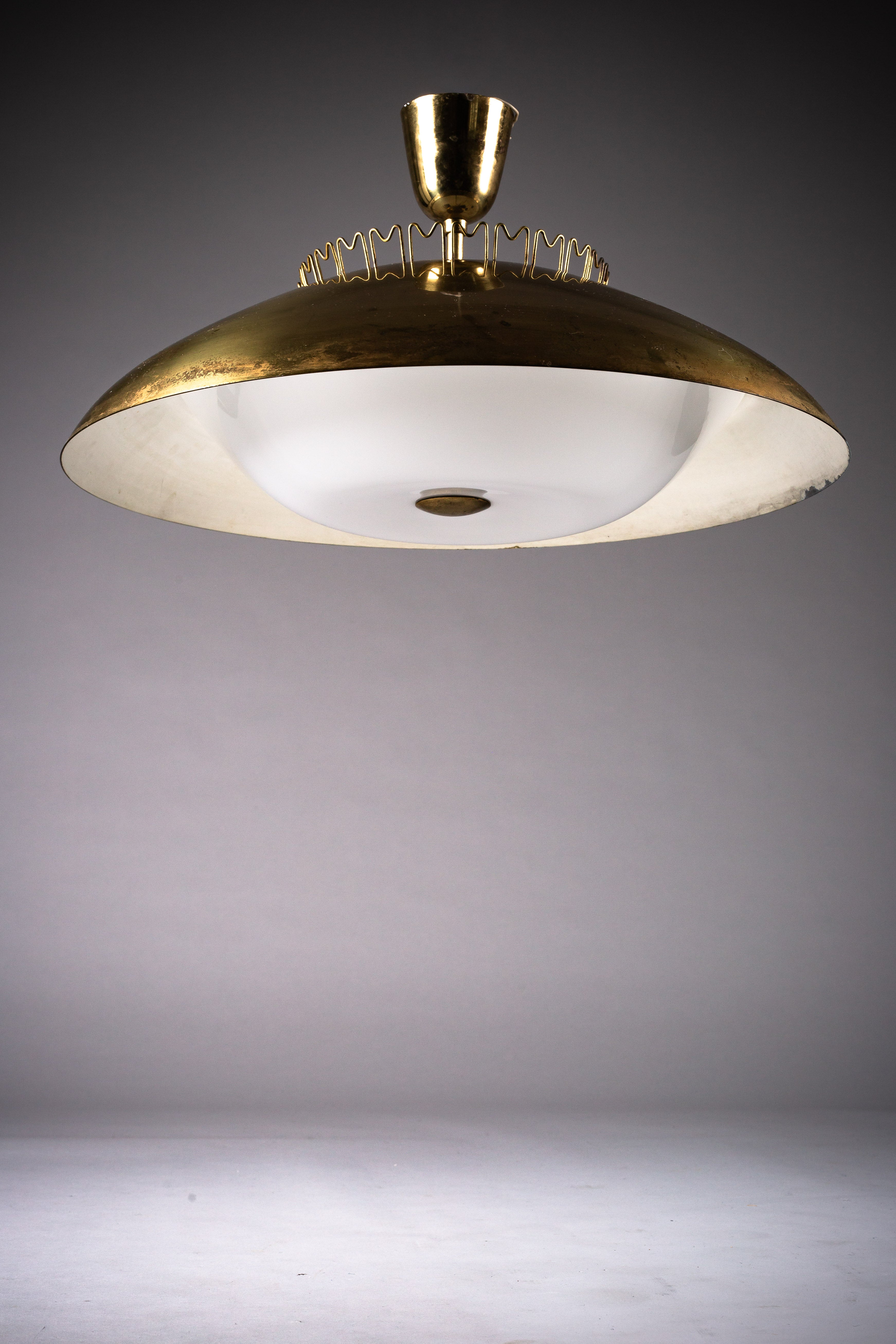 Brass_Ceiling_Lamp_by_Lisa_Johansson-Pape_for_Orno,_Mid_Century_Modern,_1950s,_Finland