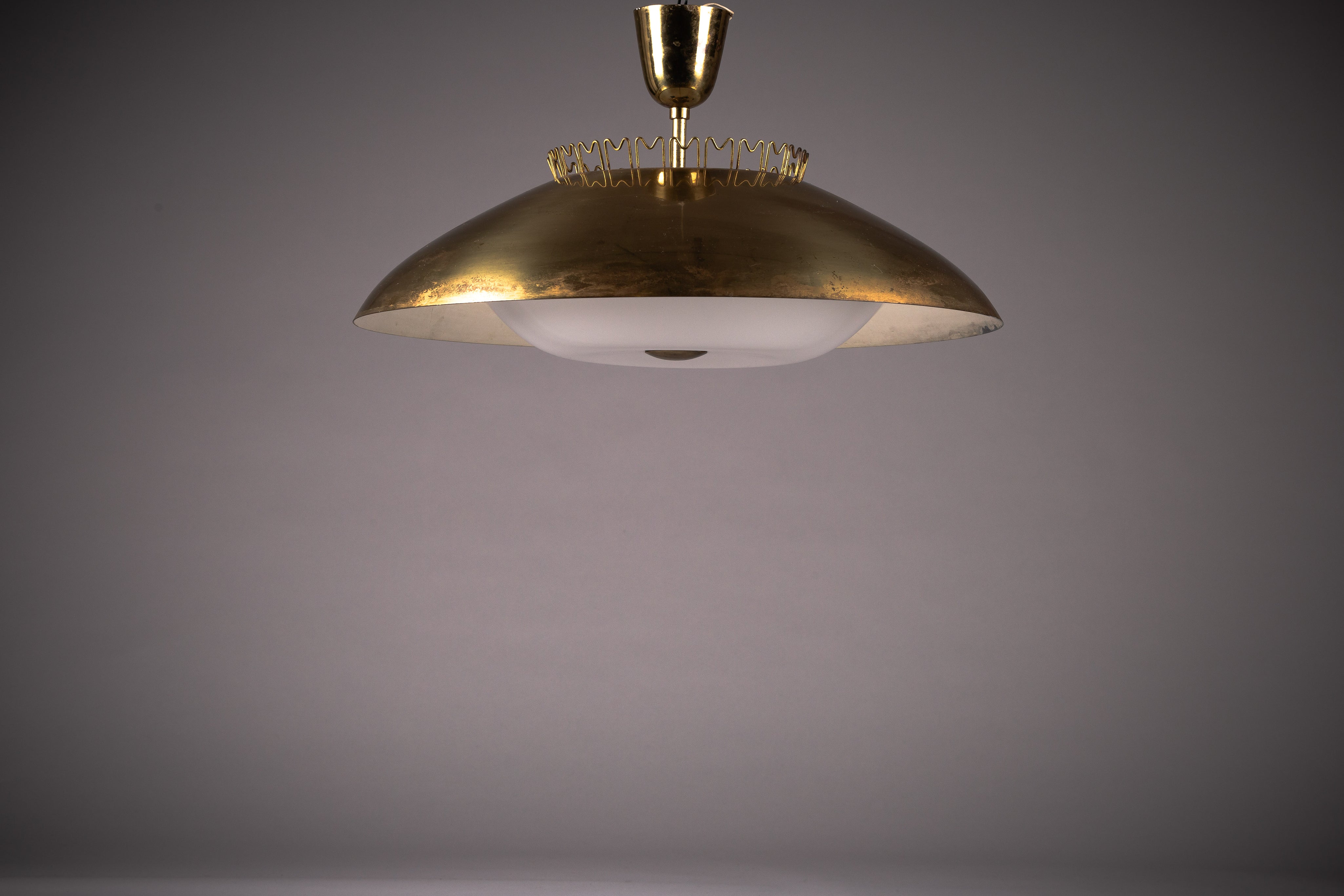 Brass_Ceiling_Lamp_by_Lisa_Johansson-Pape_for_Orno,_Mid_Century_Modern,_1950s,_Finland