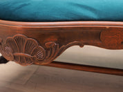 Danish_Chippendale_Living_Room_Set_in_Walnut_and_Green_Velour,_1970s