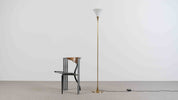 Florian_Schulz_Lonea_Brass_Floor_Lamp_with_Opal_Glass_Shade