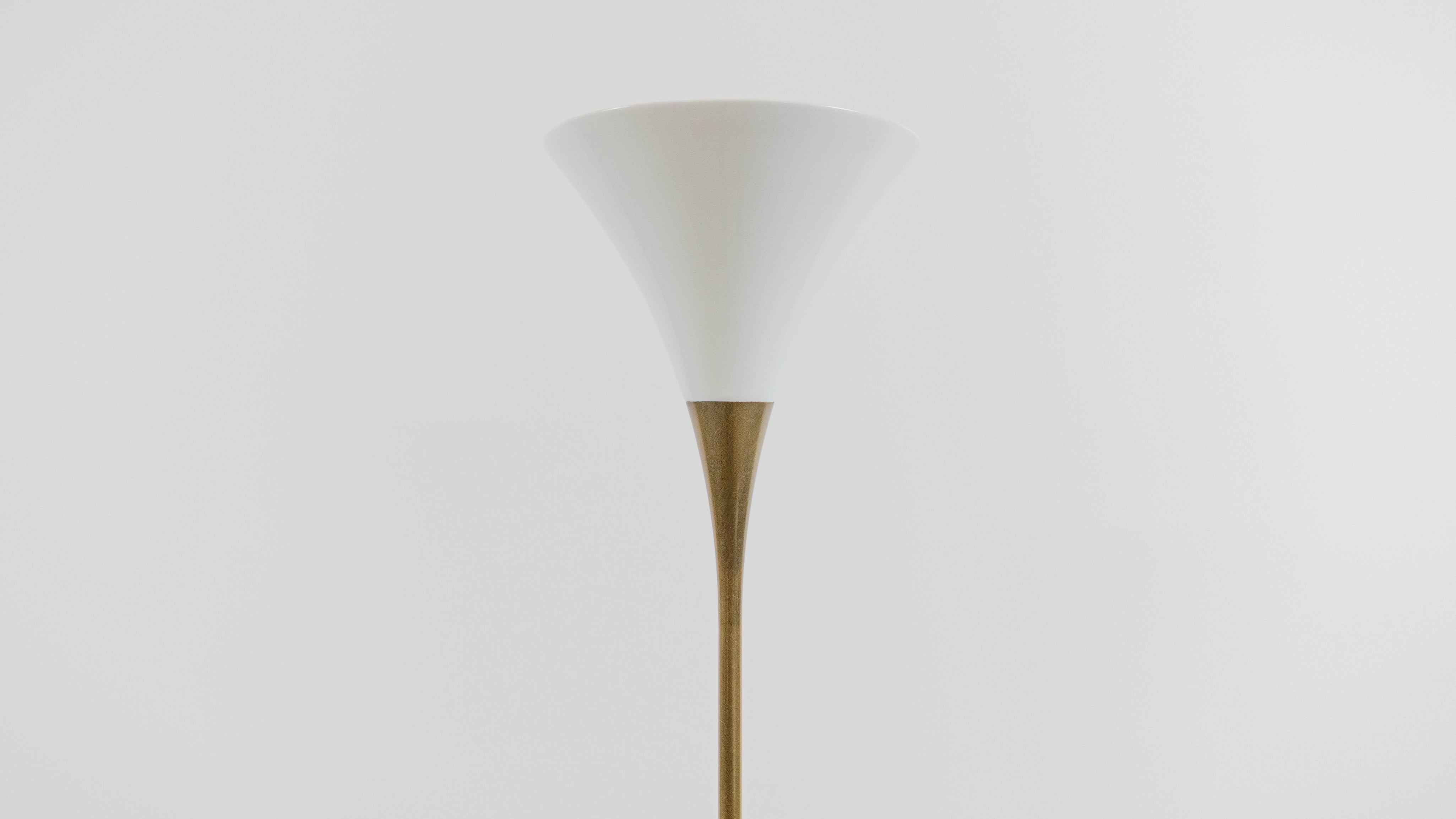 Florian_Schulz_Lonea_Brass_Floor_Lamp_with_Opal_Glass_Shade