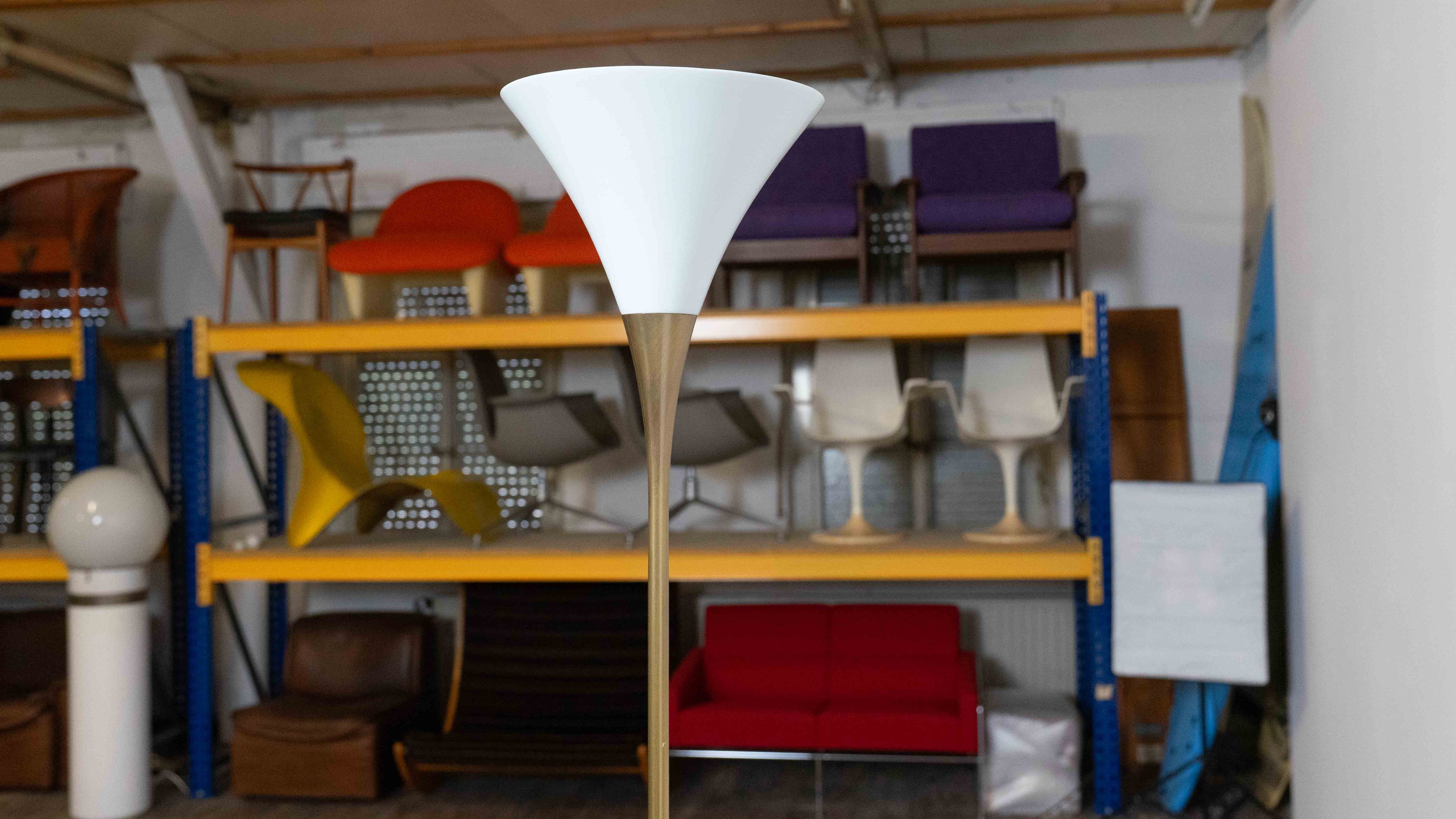 Florian_Schulz_Lonea_Brass_Floor_Lamp_with_Opal_Glass_Shade