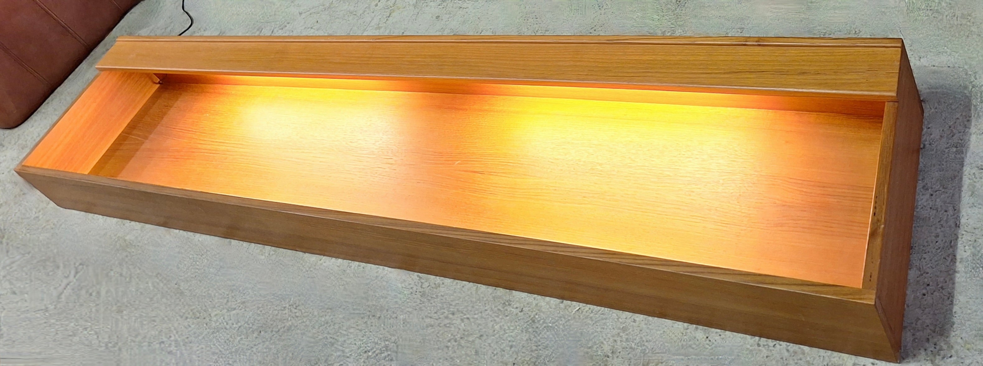 Extra-Long_Floating_Teak_Sideboard_with_Integrated_Lights,_Denmark,_1960s